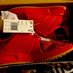 Red adidas boys X-JPL R , running shoes new in box